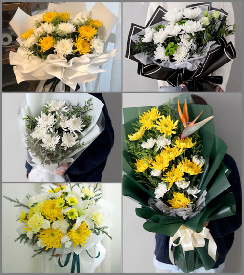 山东烟台蓬莱市登州街道白事花束代送